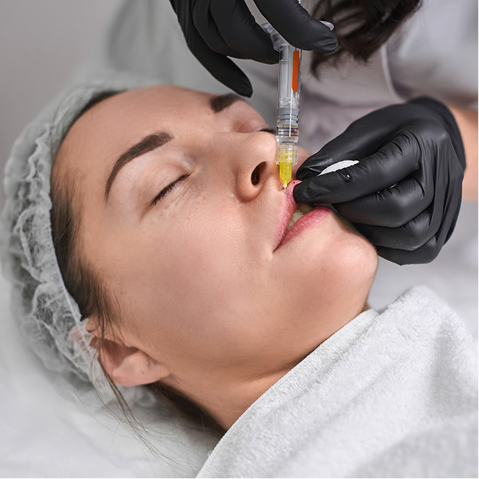 Professional lip enhancement injection