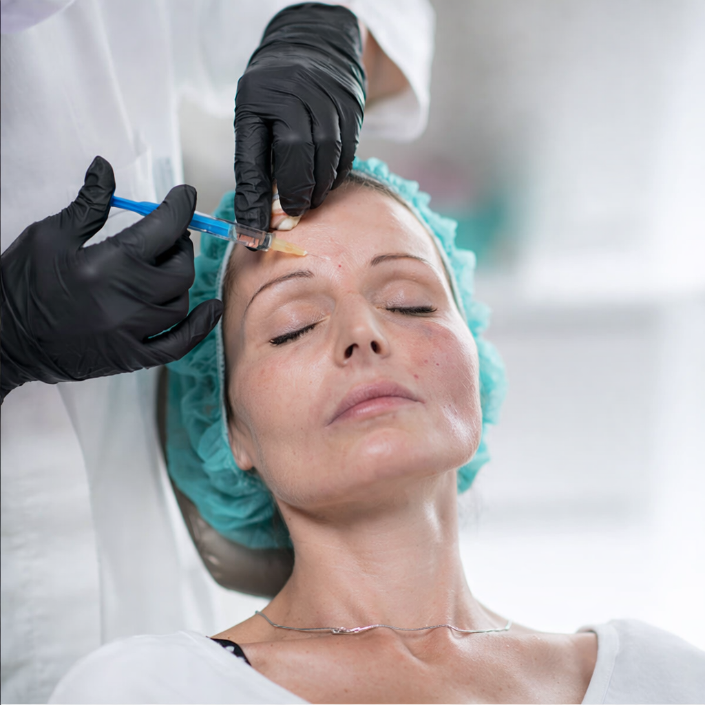 Forehead skin booster injection