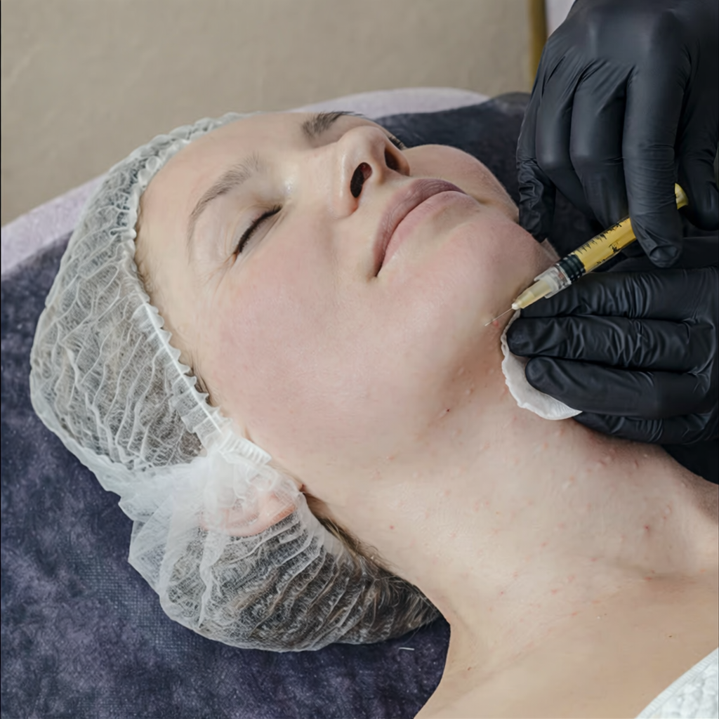Neck skin booster injection
