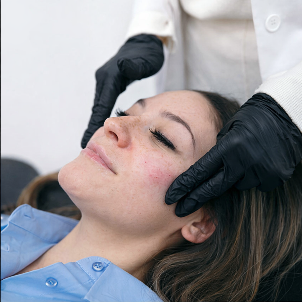 cheeks rejuvenation treatment session