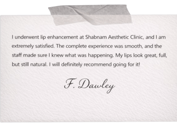 Natural lip enhancement patient testimonial