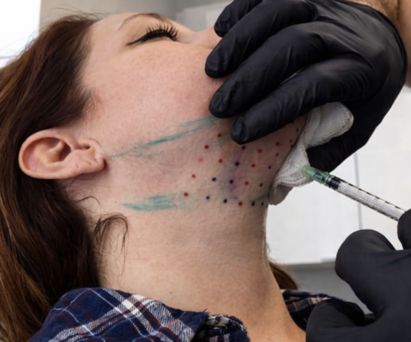 Non-surgical neck lift procedure prep